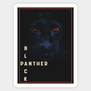 Black Panther Graphic Art Red-Black Sticker